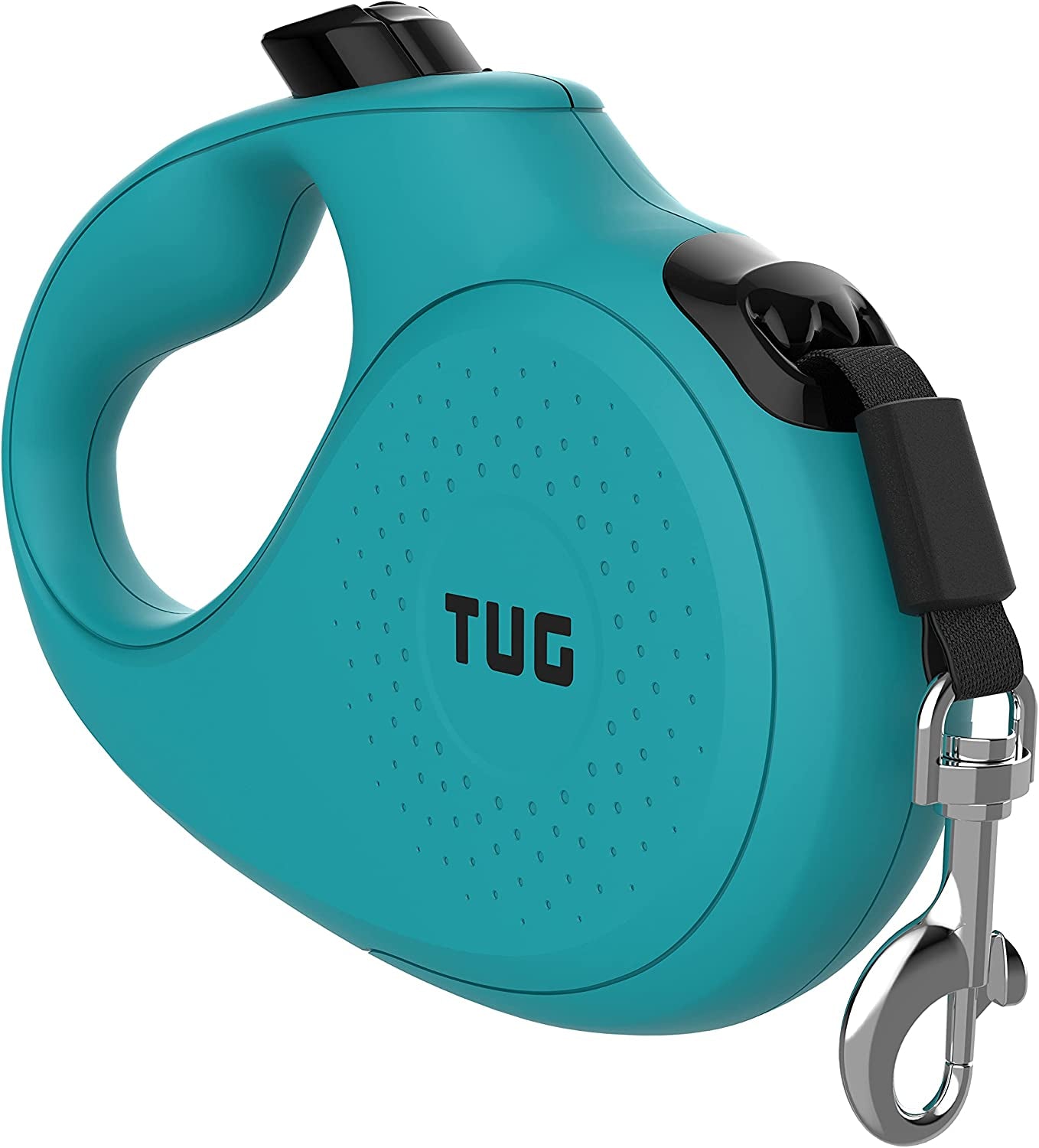 TUG Monochrome 360° Tangle-Free Retractable Dog Leash | 16 Ft Strong Nylon Tape (Small, Aqua)