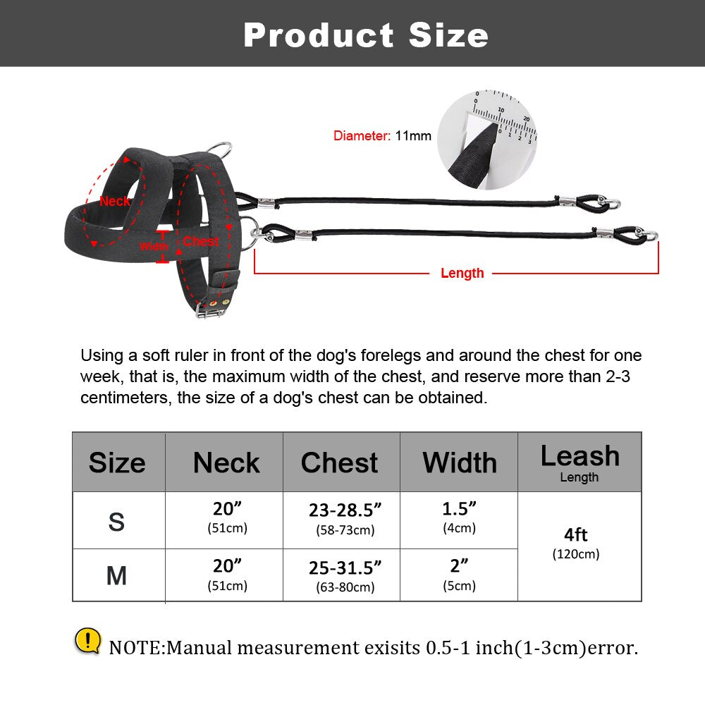 Adjustable Dog Weight Pulling Training Harness Pulling Leash for Medium Large Work Dogs Husky Weight Pulling Harnesses Vest