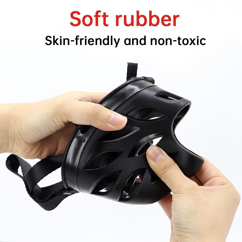 Soft Silicone Pet Dog Muzzle Breathable Basket Muzzles Adjustable Mask for Small Medium Large Dogs Pitbull Stop Biting Barking