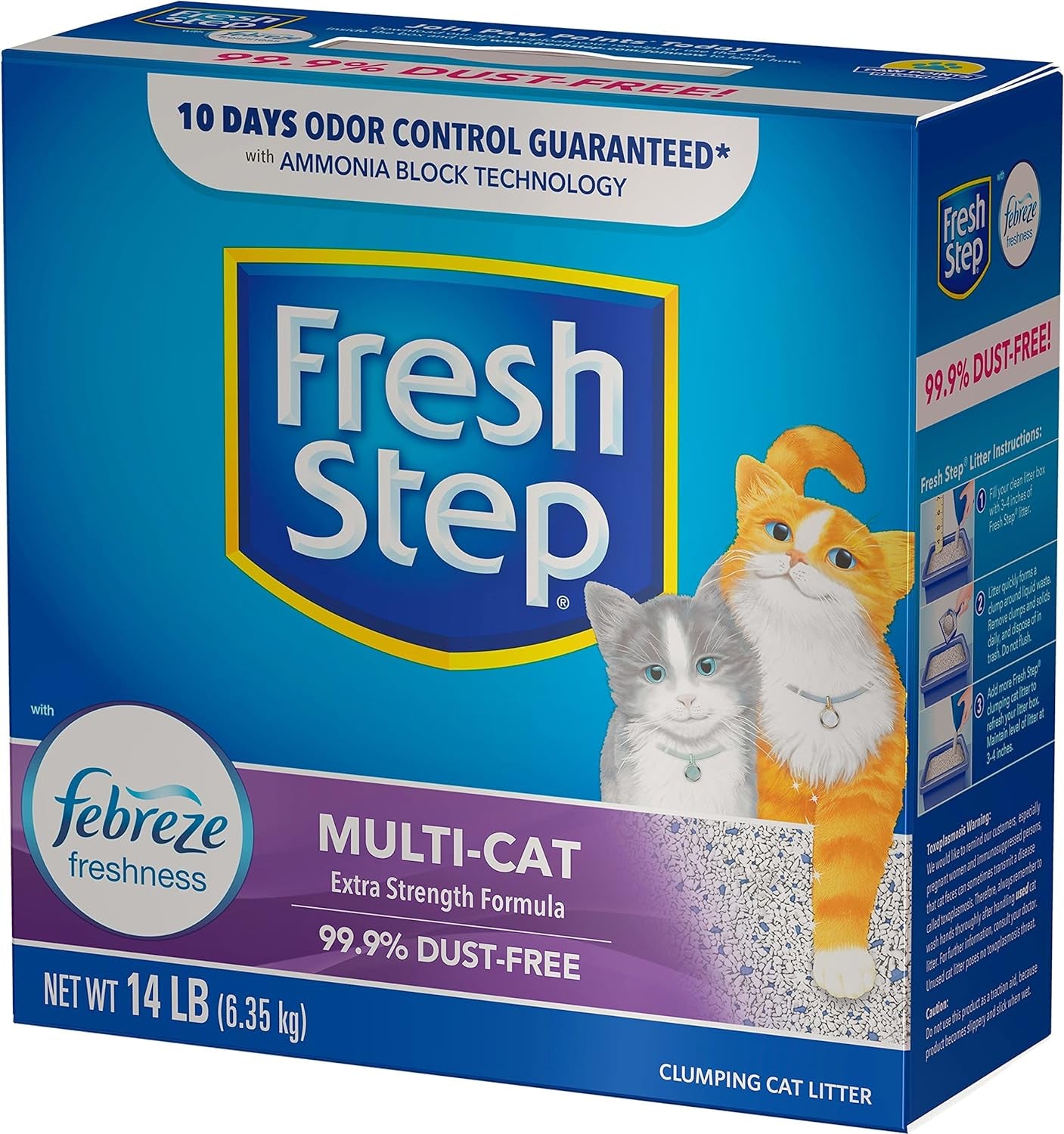 Clumping Cat Litter, Multi-Cat Odor Control, 14 Lbs