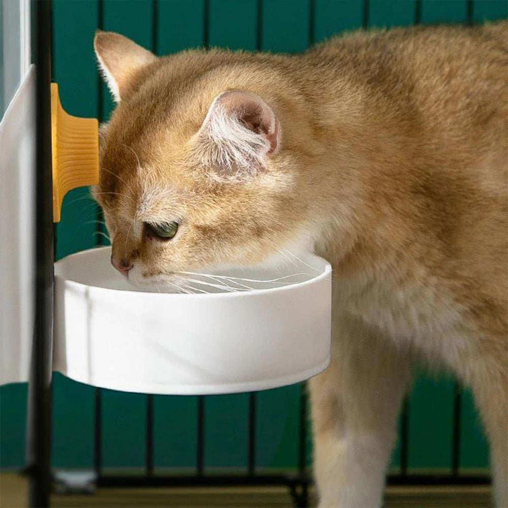 Cat Cage Hanging Automatic Drinking Fountain Feeder Large Capacity Kitten Puppy Rabbit Feeding Bowl Water Drinker Pets Supplies