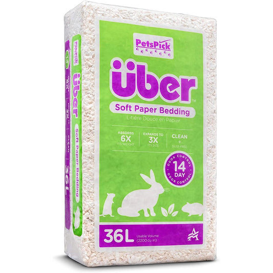 36L White Uber Pet Bedding, Hamster, Rabbit, Rat