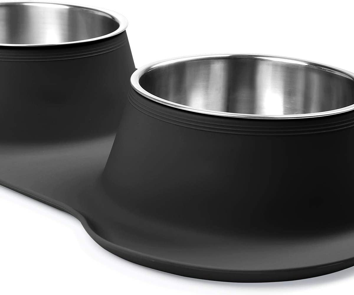 Dog Bowls Stainless Steel Dog Bowl with No Spill Non-Skid Silicone Mat 53 Oz Feeder Bowls Pet Bowl for Dogs Cats and Pets