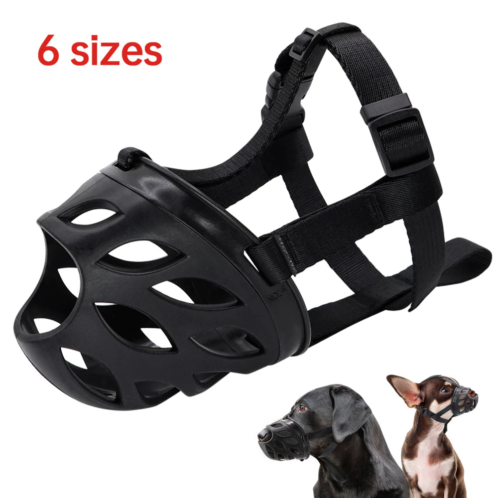 Soft Silicone Pet Dog Muzzle Breathable Basket Muzzles Adjustable Mask for Small Medium Large Dogs Pitbull Stop Biting Barking