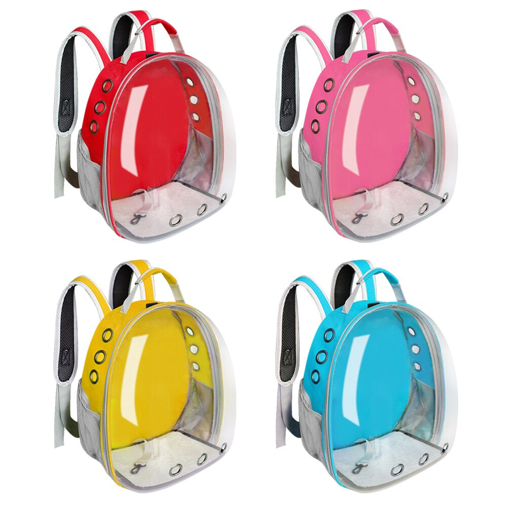 Portable Dog Cat Carrier Bag Breathable Space Capsule Astronaut Travel Bag Transparent Outdoor Small Cat Carrier Pet Backpack