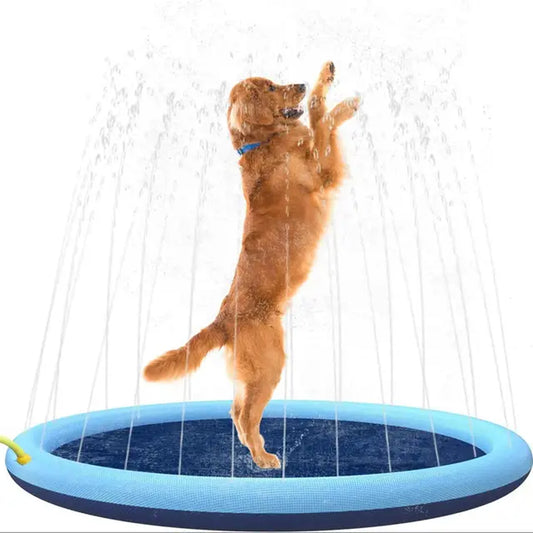 Foldable Inflatable Water Spray Pad Mat Tub Summer Dogs and Child Spray Play Bath Pool Pet Supplies