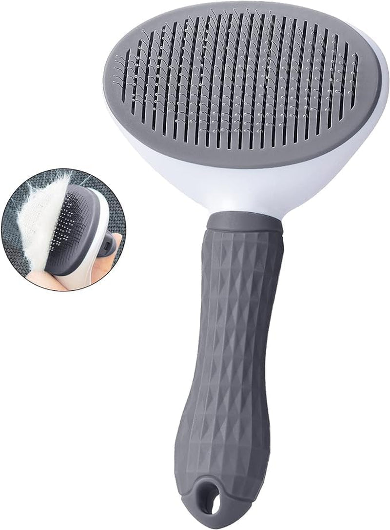 Self Cleaning Slicker Brush, Dog Cat Bunny Pet Grooming Shedding Brush - Easy to Remove Loose Undercoat, Pet Massaging Tool Suitable for Pets with Long or Short Hair